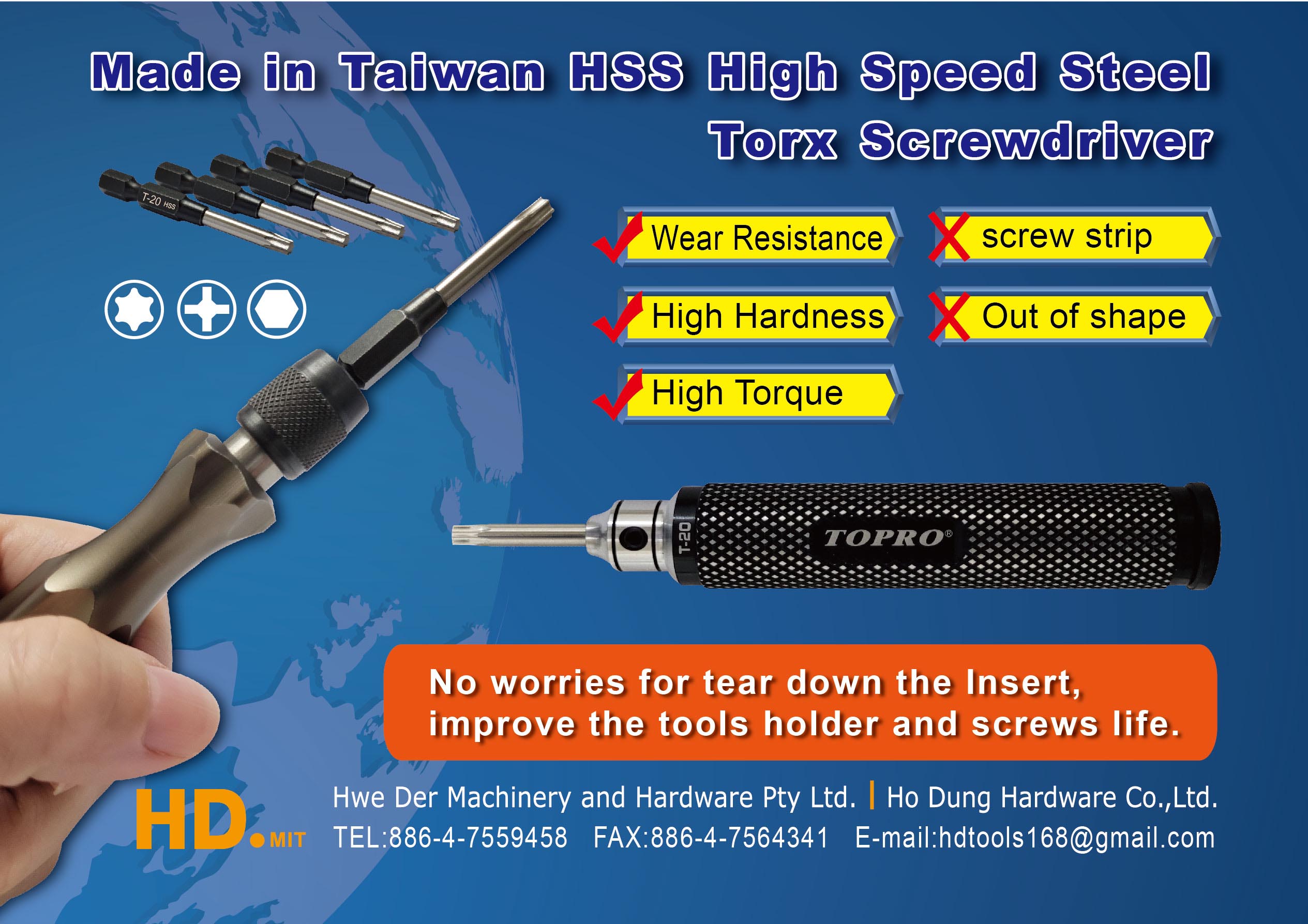 HSS High Speed Steel Torx Screwdriver Bits