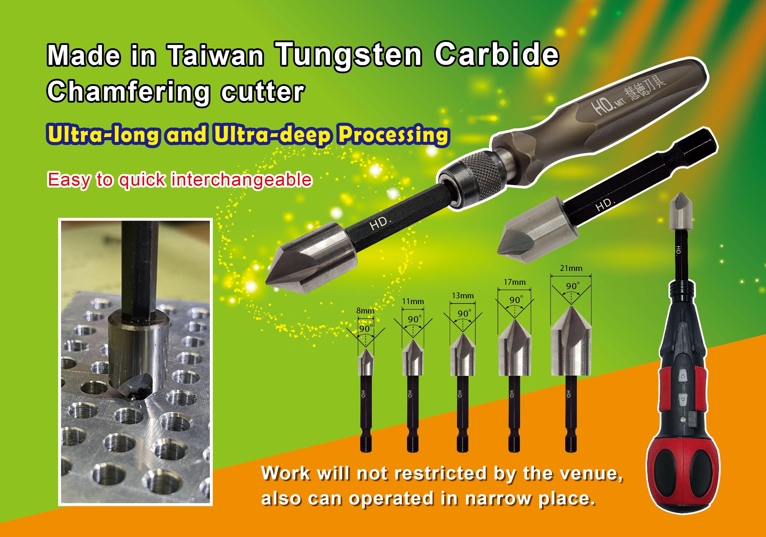 Made in Taiwan Tungsten Carbide Chamfering Cutter